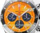 Super Clone Breitling Chronomat 44mm Orange Dial Swiss B01 Rubber Strap Watch (2)_th.jpg